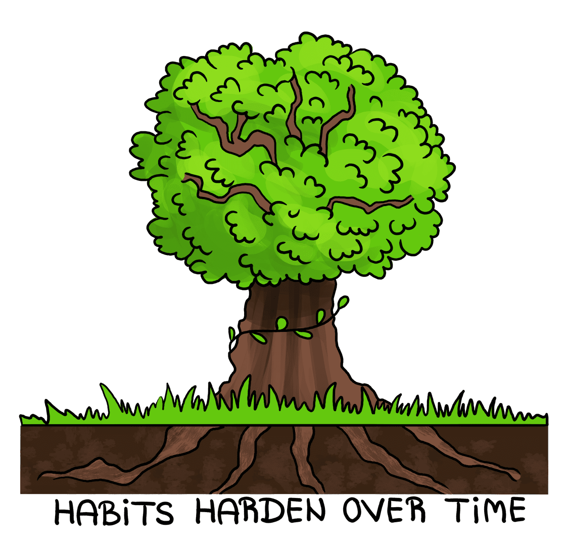 habits harden over time
