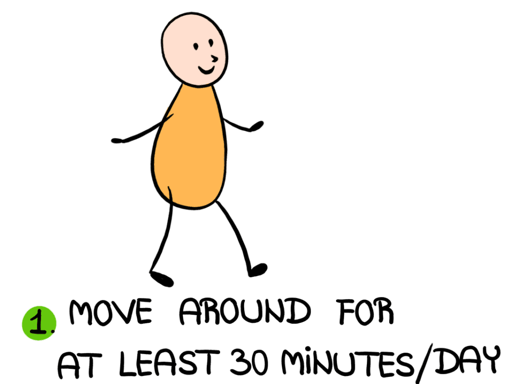 move around 30 minutes daily
