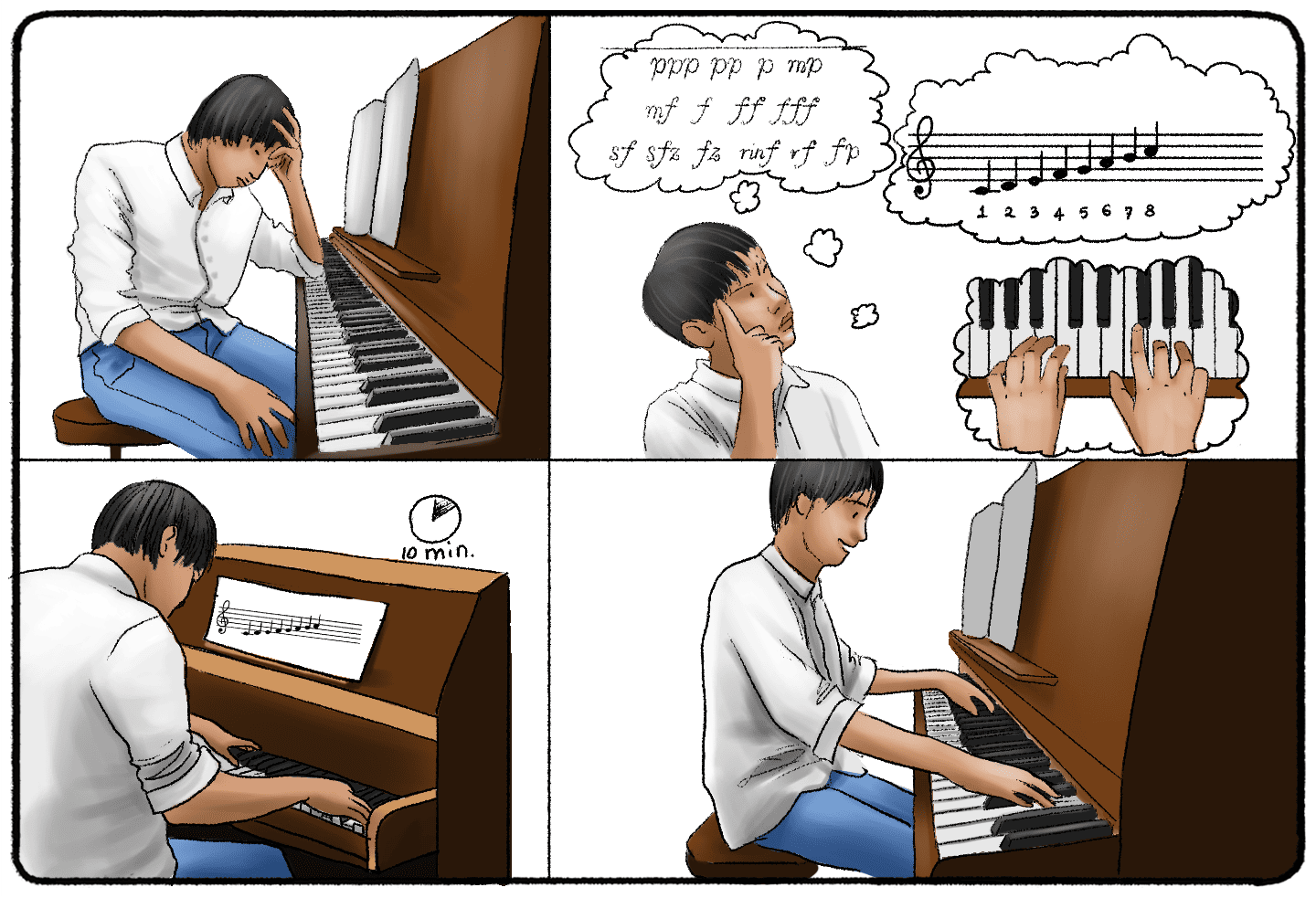 learning the piano with the experiential learning model