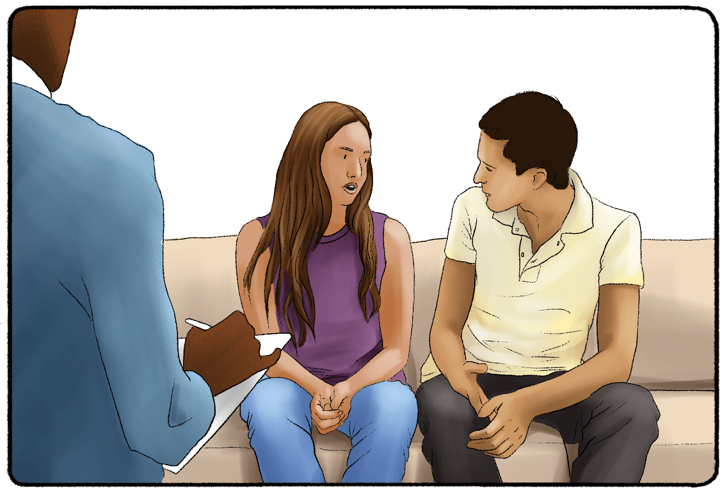 couple in therapy to work on attachment style