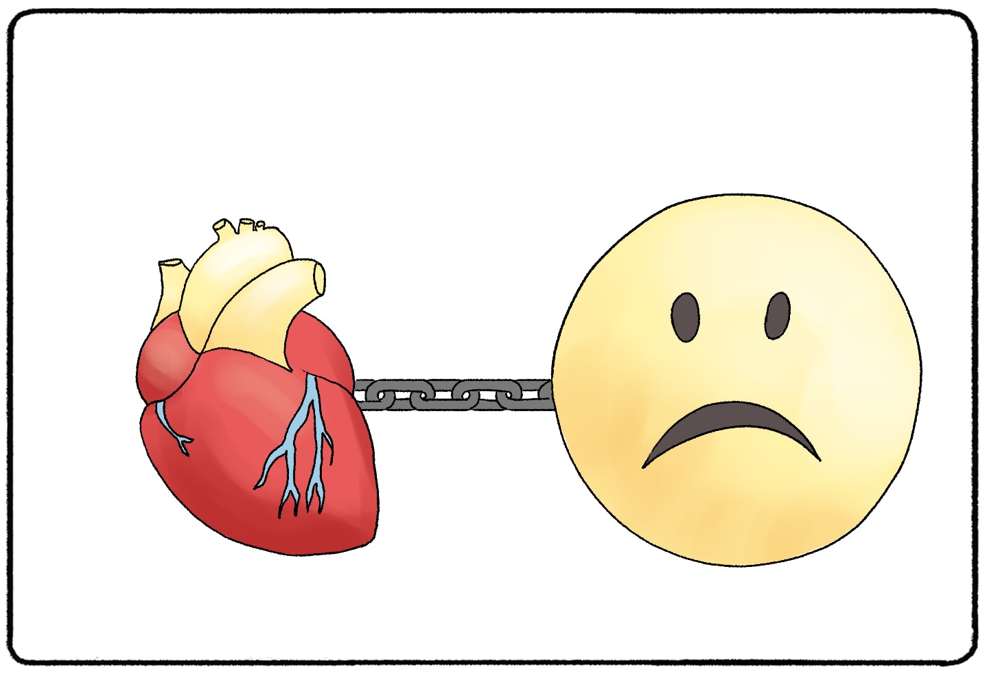 heart tied to emotions