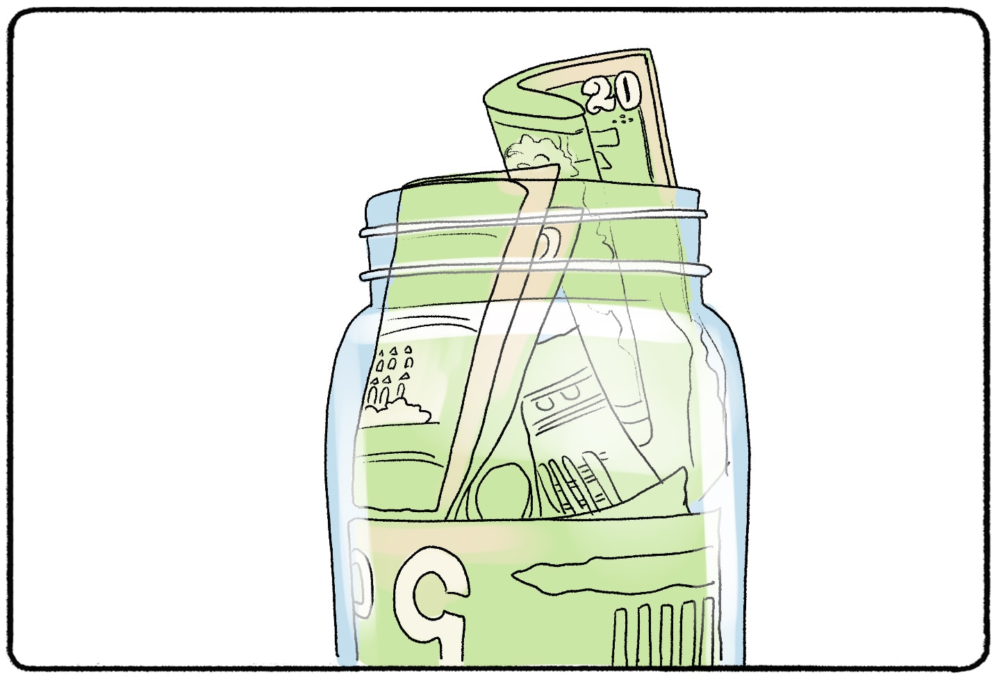 cash in a jar