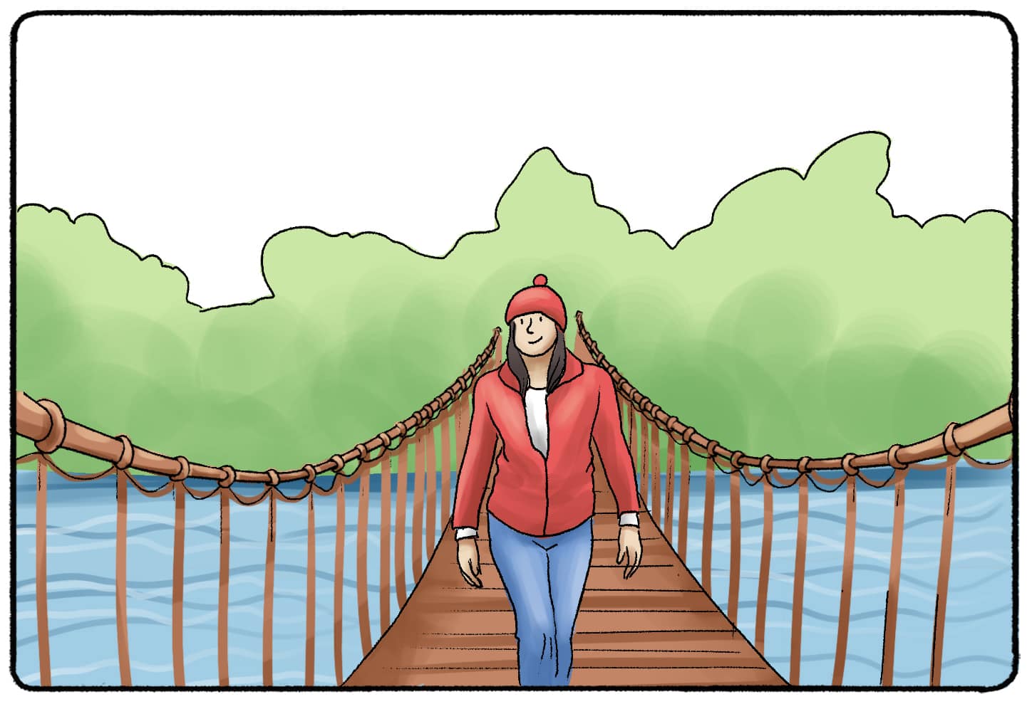 woman on a bridge study