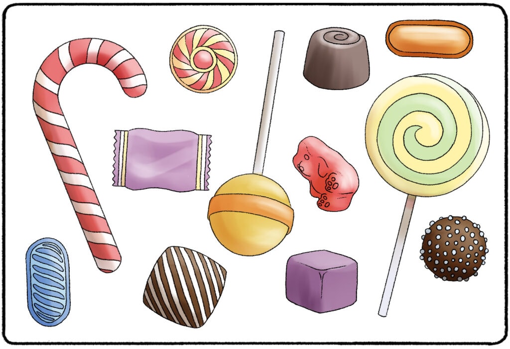 different types of candy