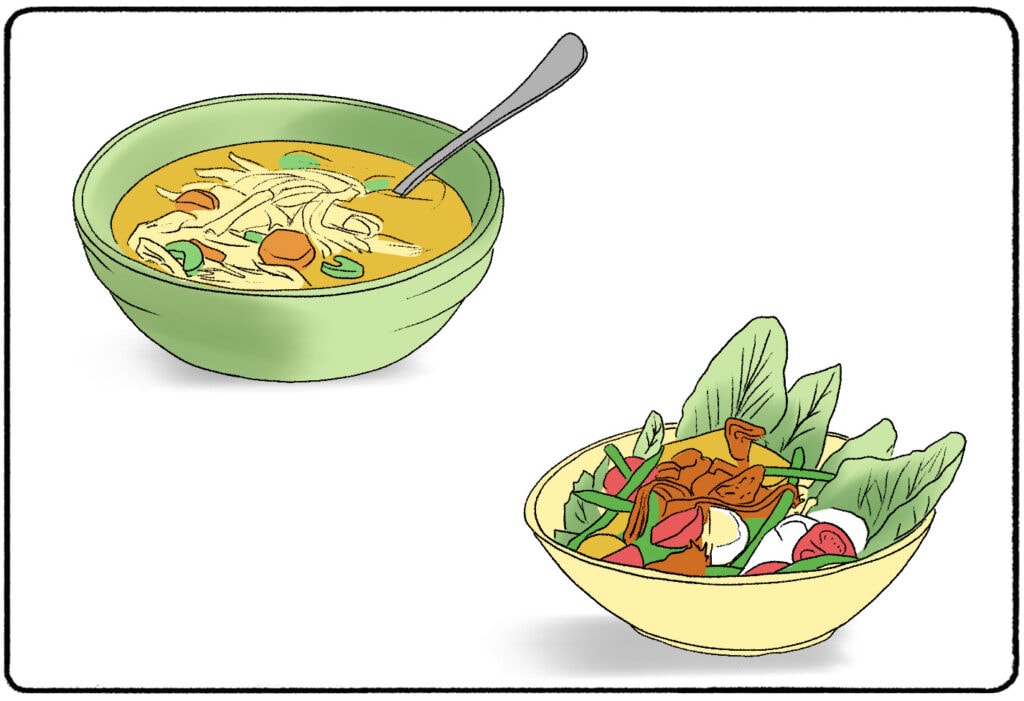 soup vs salad