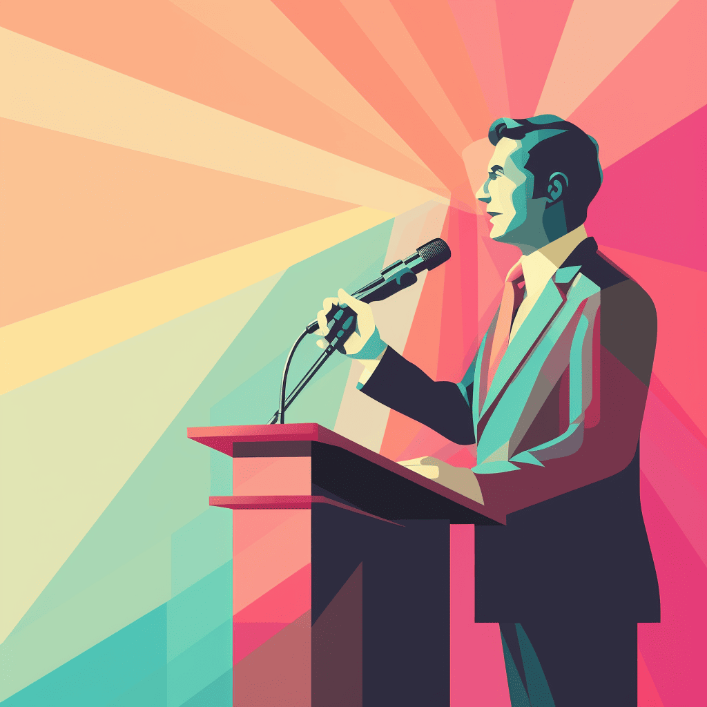 man giving a speech