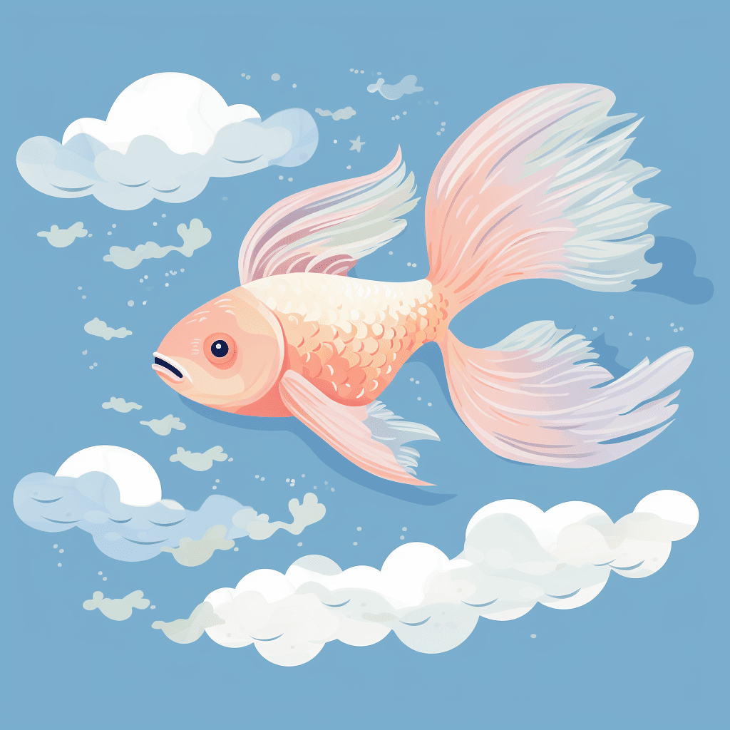a fish flying