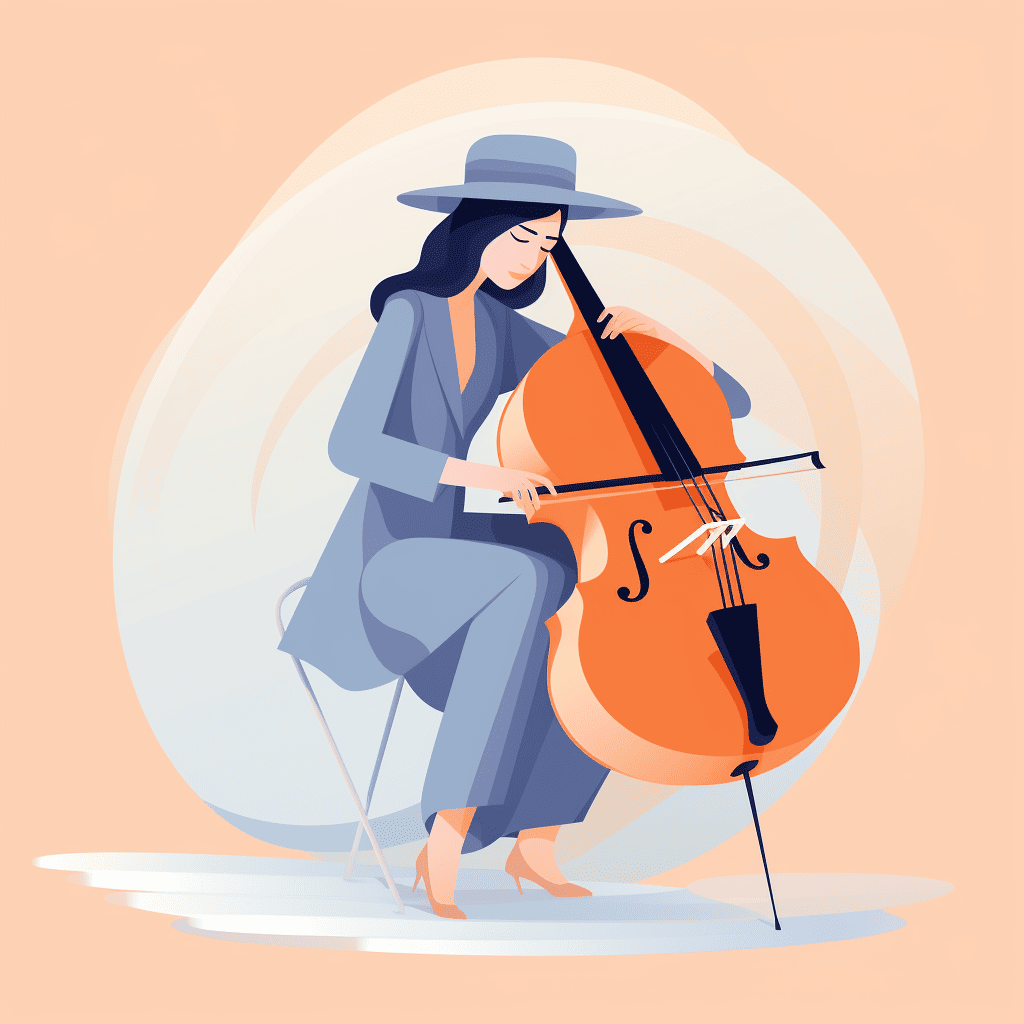woman playing a cello