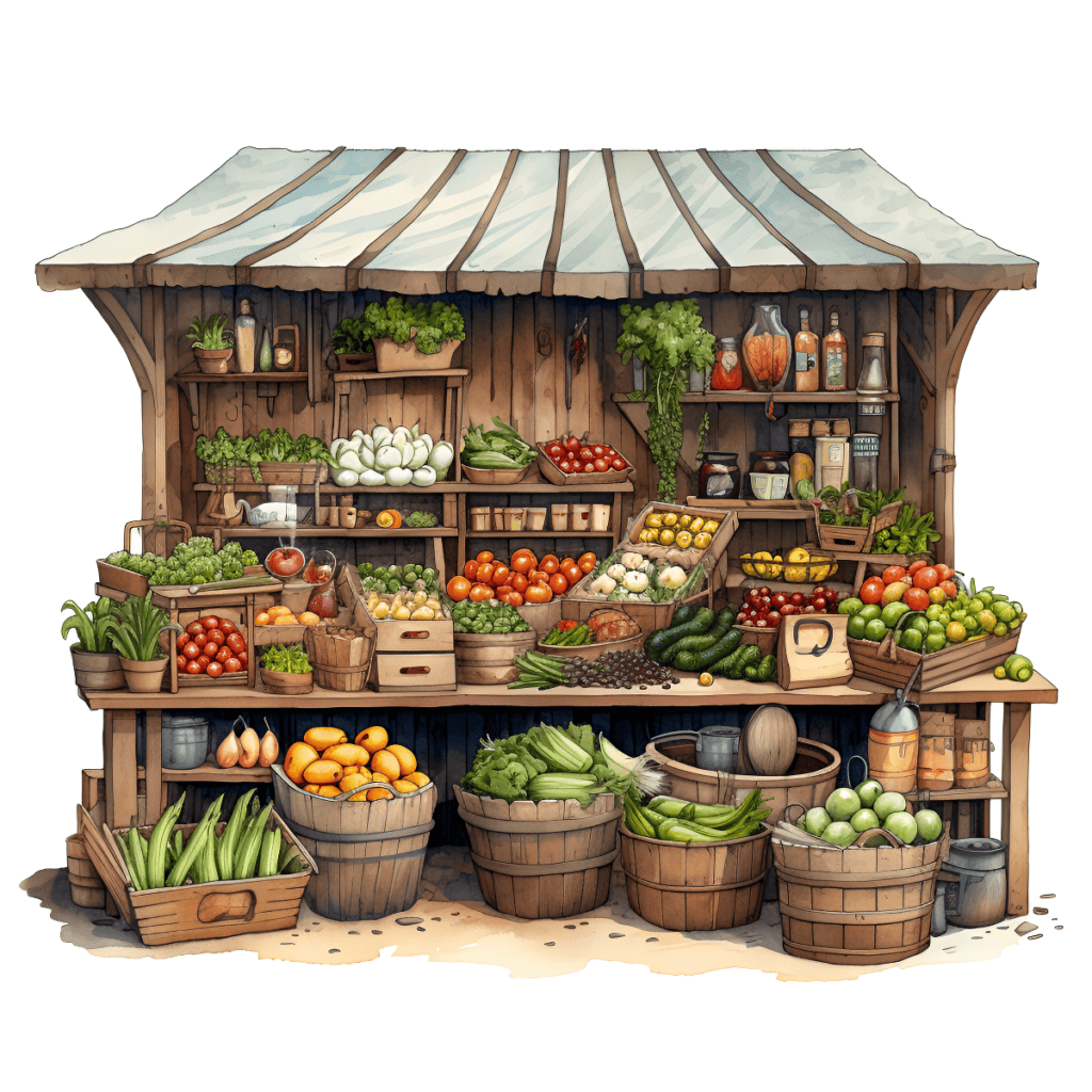 farmer's market stall