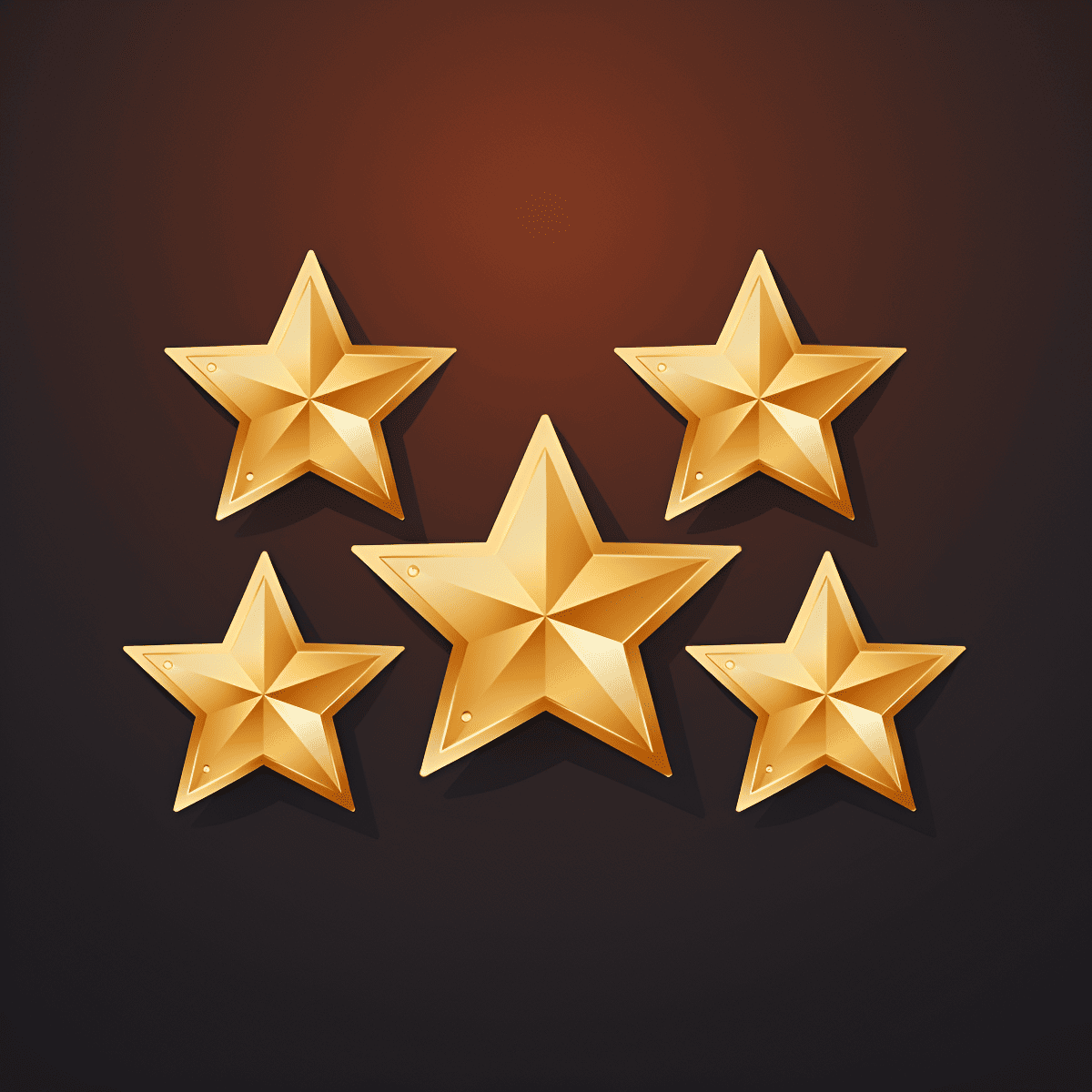 five gold stars
