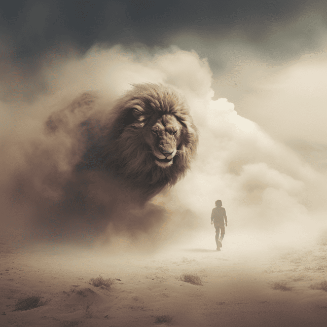 lion chasing you in a dream