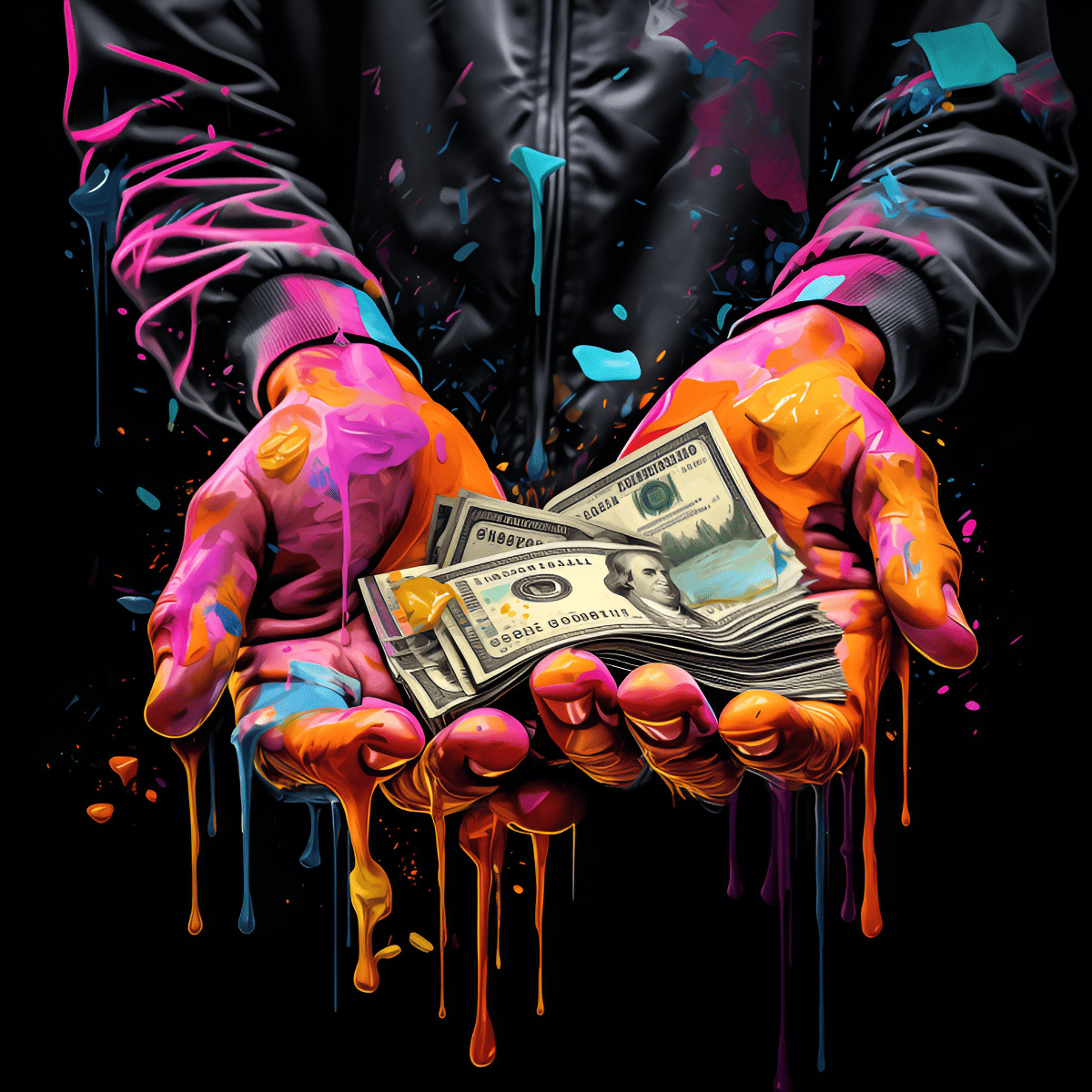 hands holding money