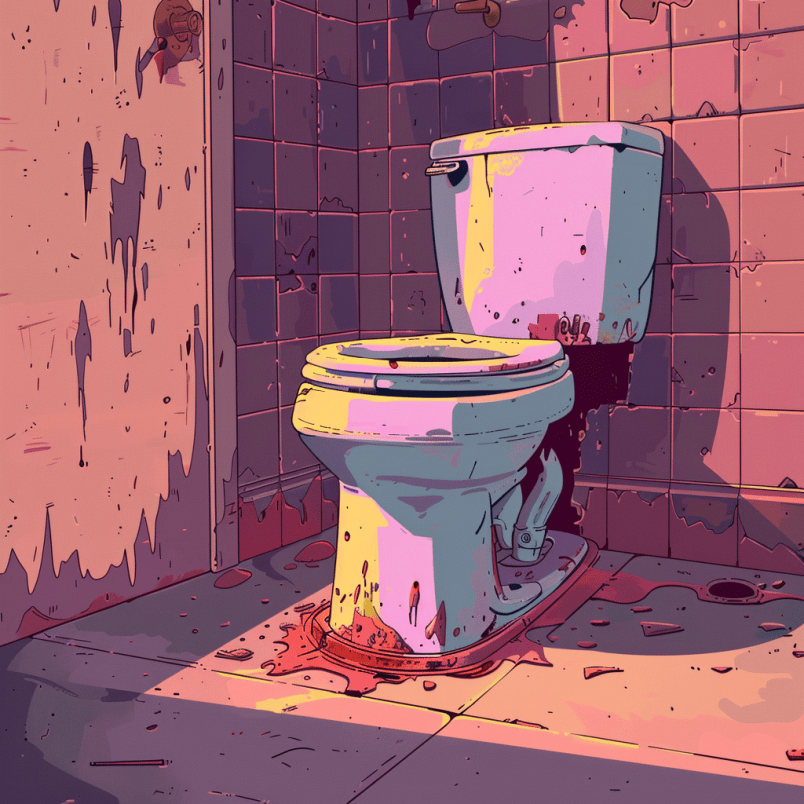 dirty toilet
