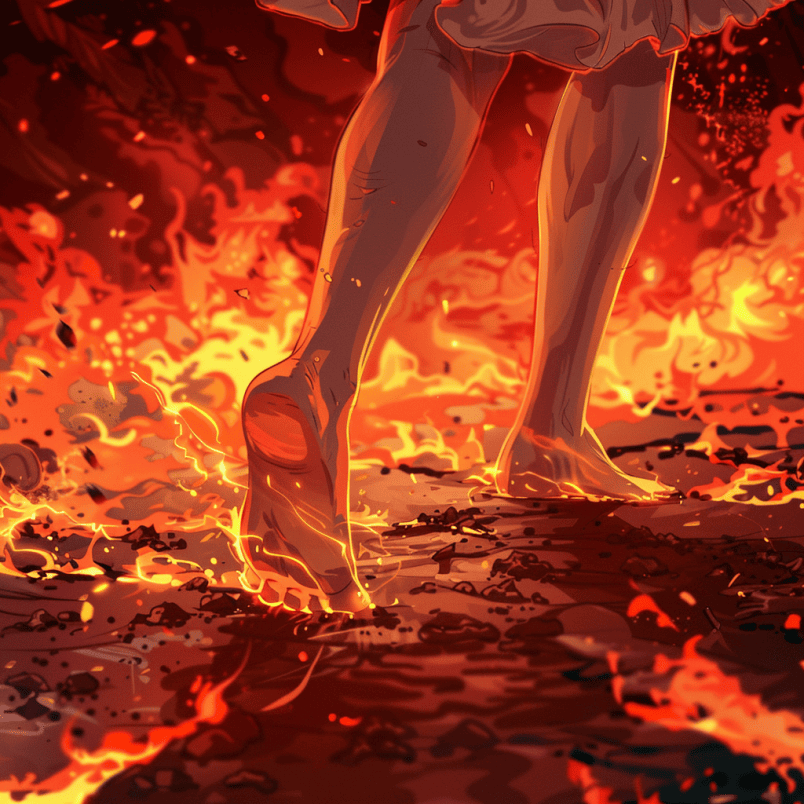 walking barefoot on fiery coals may be part of a dream