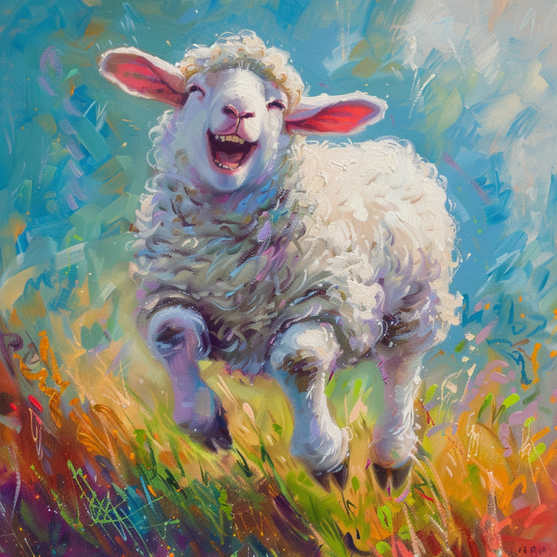happy sheep
